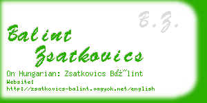 balint zsatkovics business card
